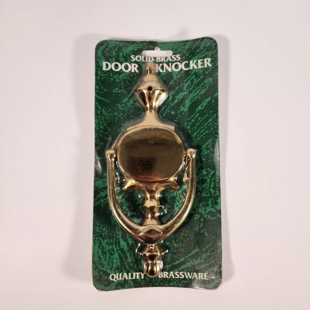Vintage Solid Brass Classic Door Knocker with Hardware 8